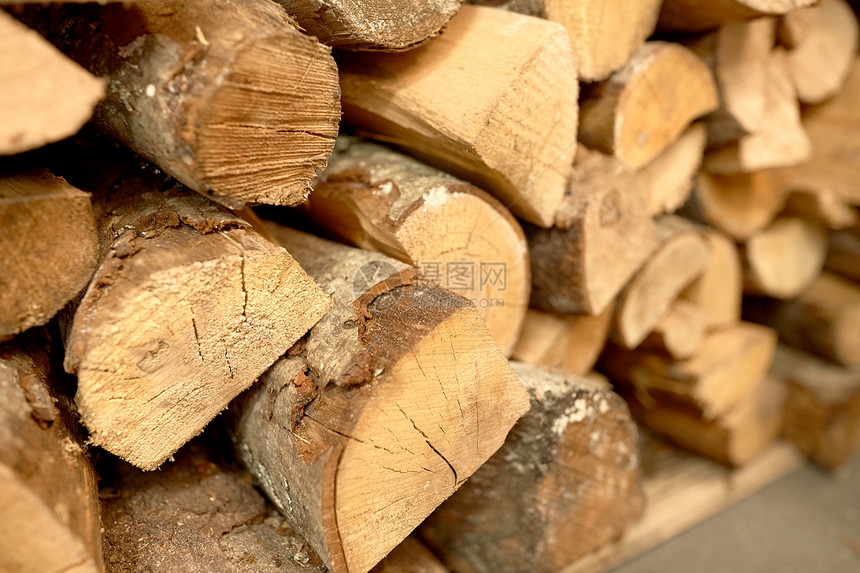炉子加热木材燃料的木柴木柴图片