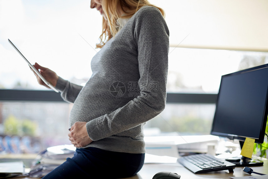 怀孕,商业,工作技术怀孕的女商人与平板电脑办公室怀孕的女商人办公室用平板电脑图片
