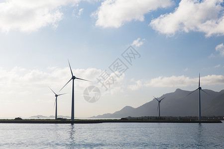 可再生能源技术电力海上风电场的涡轮机海岸风电场的涡轮机图片