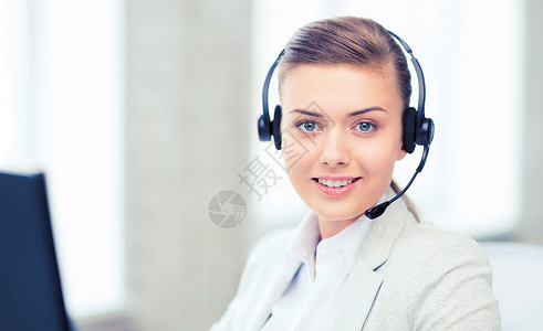 商务通信呼叫中心女热线接线员带耳机女热线接线员带耳机图片