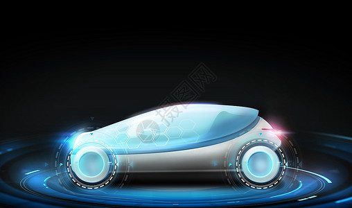 运输未来技术未来主义车黑色背景黑色背景下的未来车背景图片