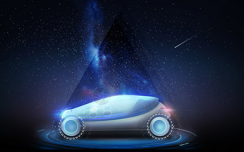 黑冠夜苍鹭运输未来技术未来汽车背景背景上的未来车设计图片