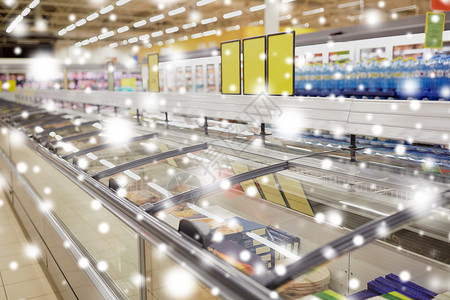 销售,购物,消费主义储存冰箱杂货店雪上杂货店的冰柜图片