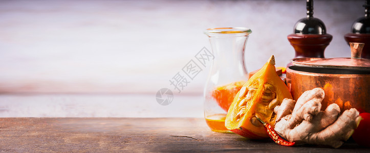 南瓜姜木制的种子高清图片