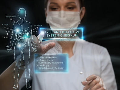 女医生用虚拟接口现代医疗技术图片
