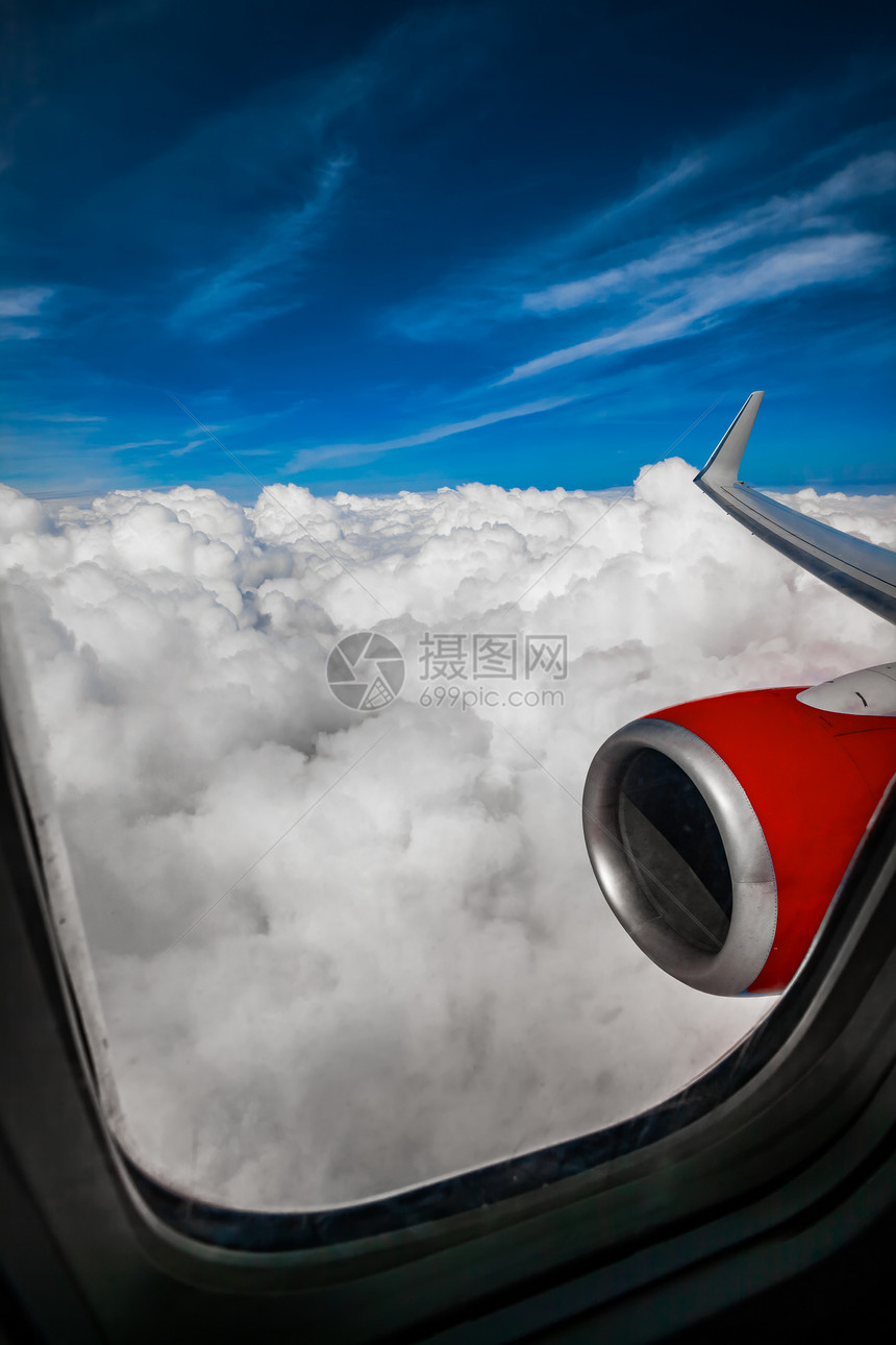 经典图像飞机窗口喷气发动机图片