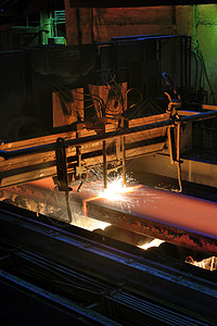 工厂钢铁金属的气体切割图片