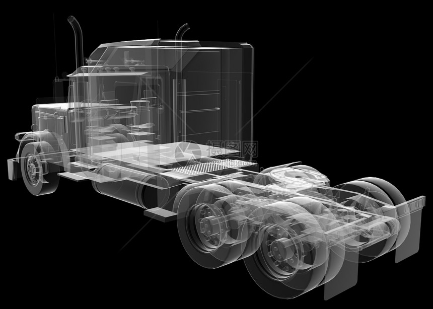 隔离透明卡车图片