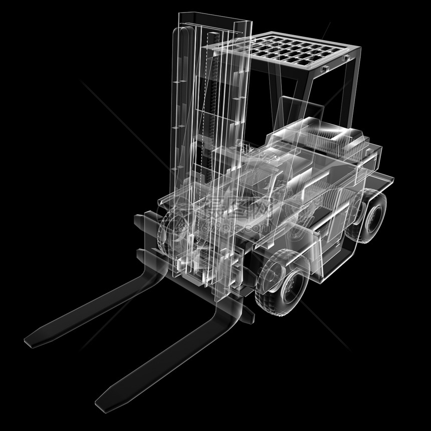 隔离透明叉车图片