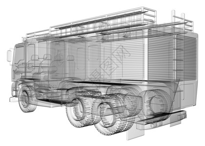 隔离透明消防车图片