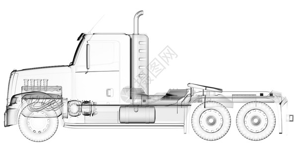 隔离透明卡车图片