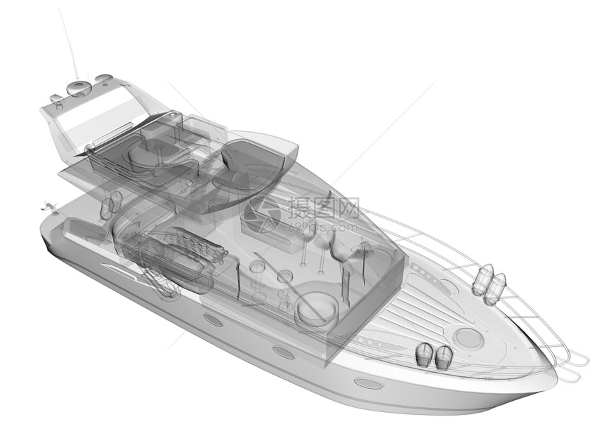 透明豪华游艇图片