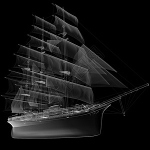 透明帆船图片