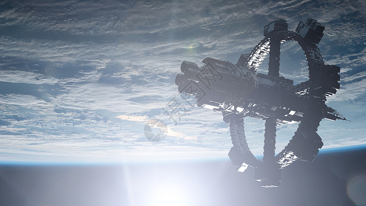 阿瑞斯环绕地球的站这幅图像的元素由美国宇航局提供背景