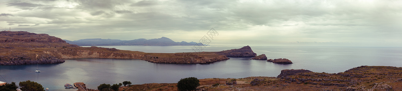 罗德斯岛林多斯湾,罗德岛,希腊背景