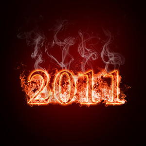 象征2011明火上的黑色背景图片