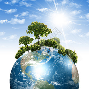 手地球环境保护的象征图片
