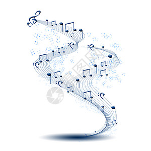 音符白色以白色为背景的音符构成的音乐符号背景