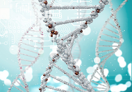 DNA分子数字蓝色DNA分子的生物化学图片