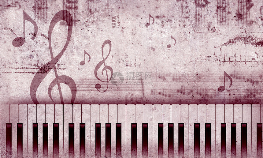 音乐带键音符的音乐的图像图片