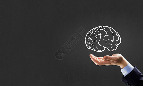头脑手人的手握着人类的大脑图片