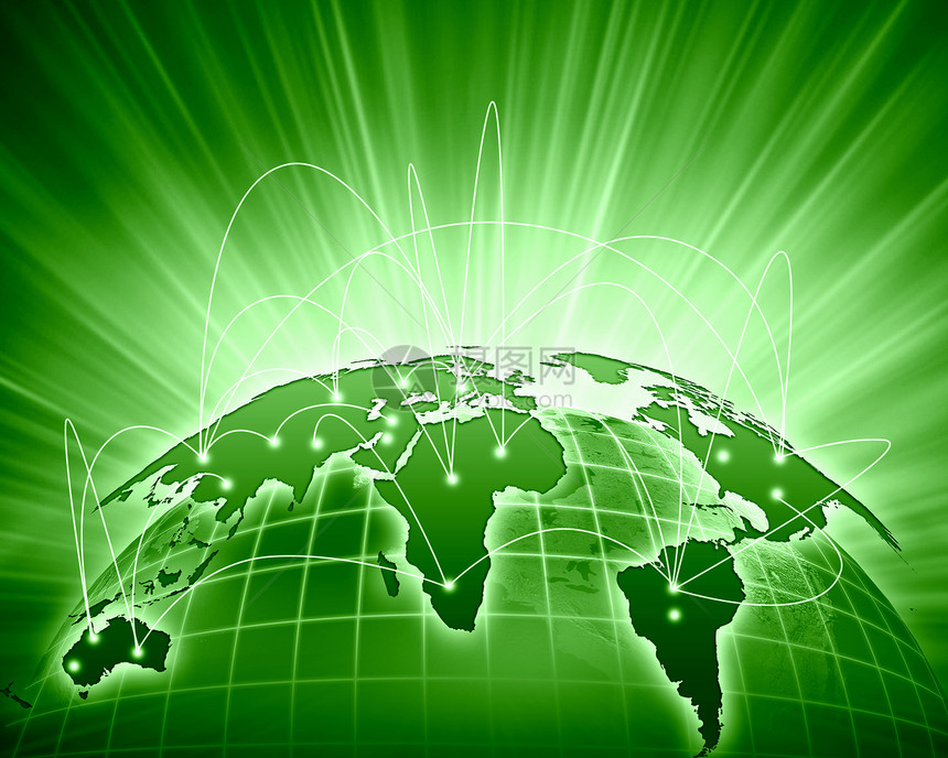地球仪的绿色图像绿色生动的地球仪形象全球化图片