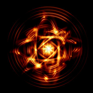 原子图像彩色原子电子的图像物理图片