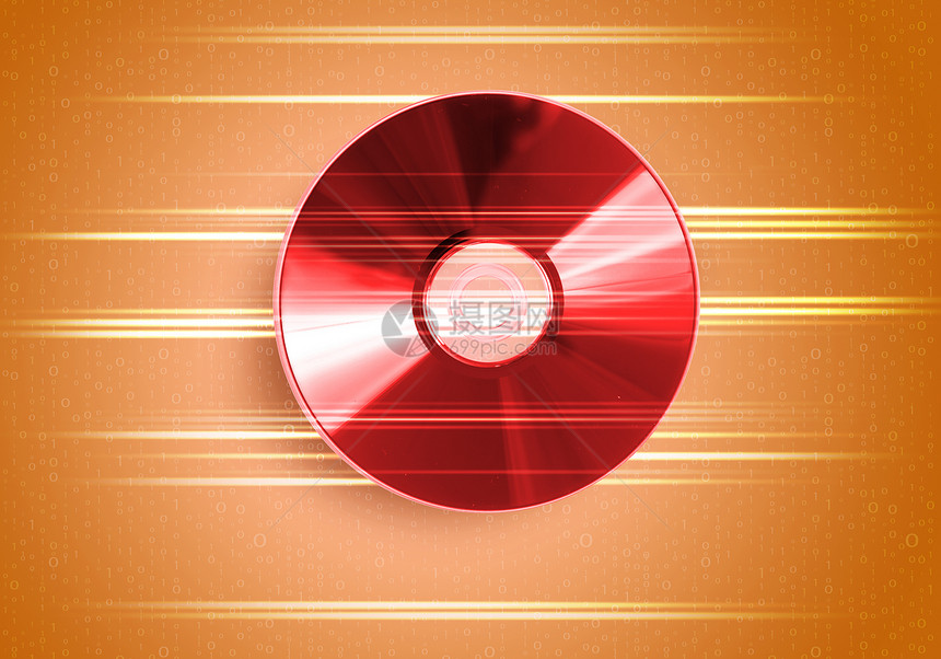 光盘个CD光盘红色数字背景图片