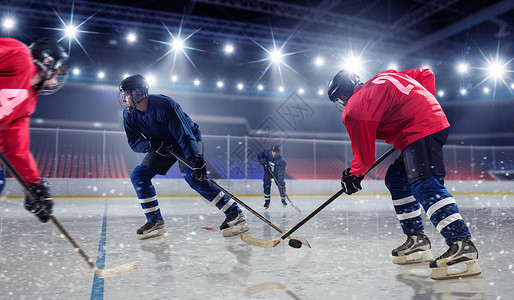 冰球比赛毛笔字溜冰场的曲棍球比赛曲棍球运动员冰球攻击背景