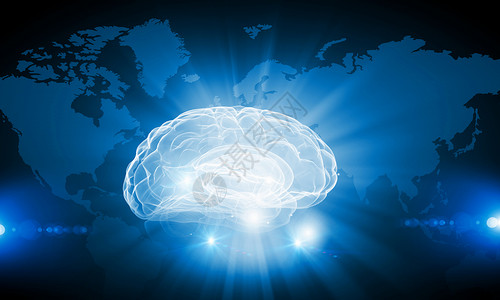 现代数字技术人脑的数字技术背景图片