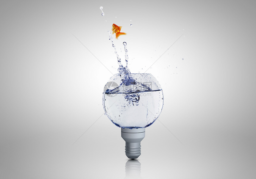 图像灯泡充满清水水的灯泡图片