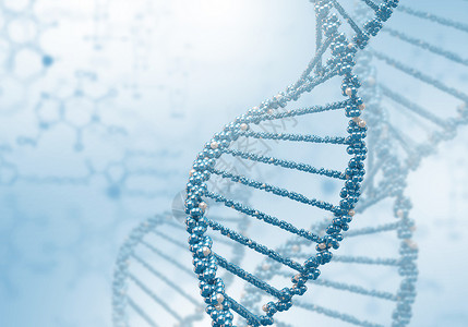分子链彩色背景下DNA链的图像插画