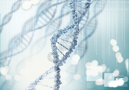 DNA分子数字蓝色DNA分子的生物化学图片