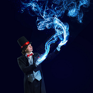 戴帽子的魔术师穿红蝴蝶结的巫师形象技巧图片