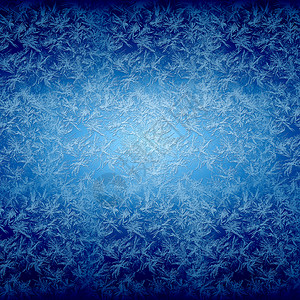 蓝色霜冻冬季背景白色雪花高清图片