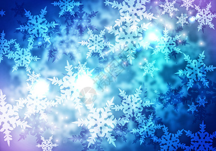 诞卡蓝色背景上雪花的图像背景图片