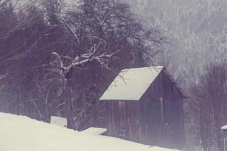 冬天的村庄图片