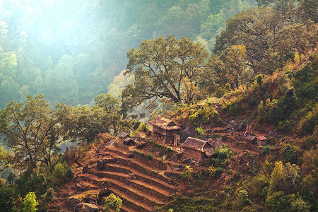 尼泊尔的村庄图片