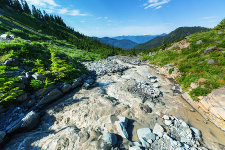 山河的美丽溪流图片