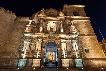 耶稣会教堂耶稣连耶稣教会伊格莱西亚德拉公公公阿雷基帕,秘鲁背景