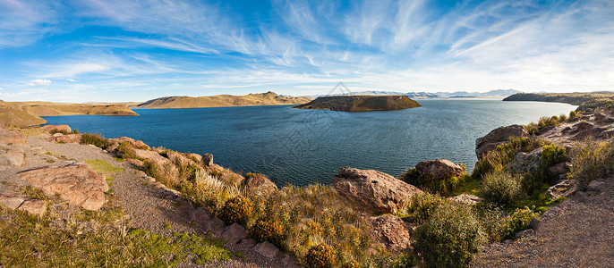 乌马约湖秘鲁普诺地区的个湖泊高清图片
