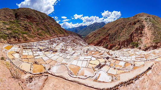 乌玛拉斯秘鲁库斯科附近的SalinasdeMaras盐矿背景