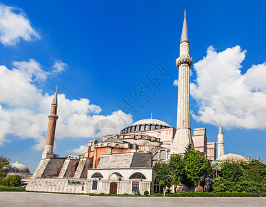 伟大清真寺索菲亚土耳其伊斯坦布尔索菲亚拜占庭文化的最伟大的纪念碑背景
