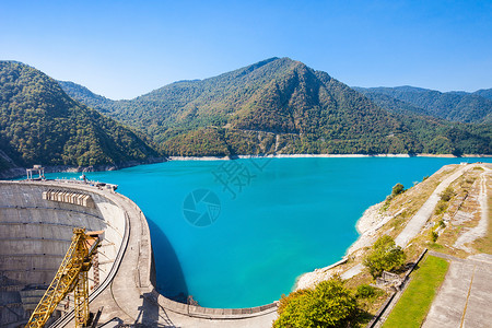 大坝建设因古里大坝格鲁吉亚因古里河上的座水电站背景