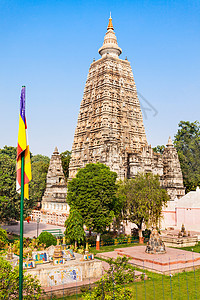 个宗教场所朝地点,与印度比哈尔邦Gaya区的马哈博迪寺庙建筑群关图片