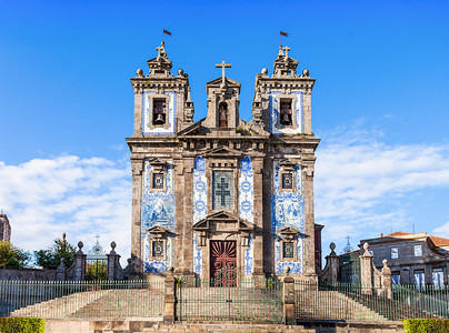 团十八大伊尔德丰索教堂伊格雷亚德桑托伊尔德丰索葡萄牙波尔图的座十八世纪教堂背景