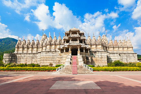 拉纳克普尔寺印度拉贾斯坦邦的座杰恩寺高清图片