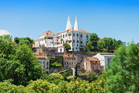 葡萄牙辛特拉的辛特拉宫殿背景图片