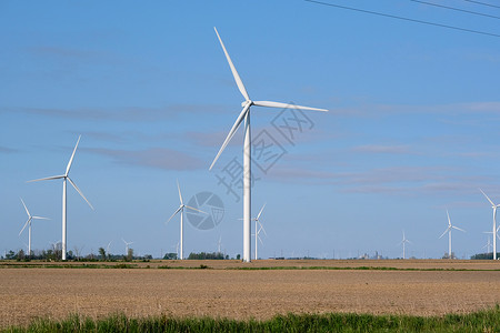 风力发电厂风车,MI,美国图片