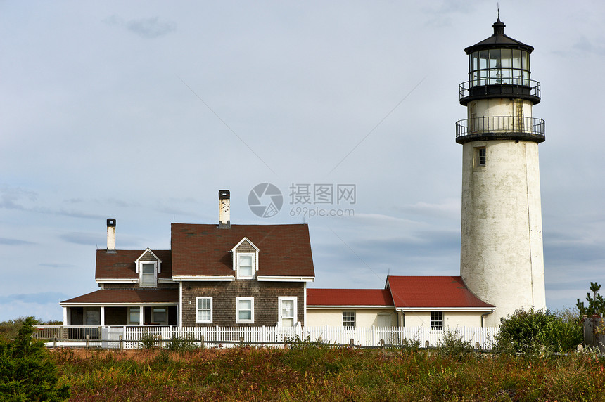 高地灯塔,最古老最高的科德角,建于1797,北特鲁罗,马萨诸塞州,美国图片